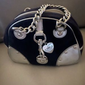 ***SOLD***vintage juicy couture bowler bag with stunning silver hardware